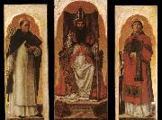 Bartolomeo Vivarini Sts Dominic, Augustin, and Lawrence painting
